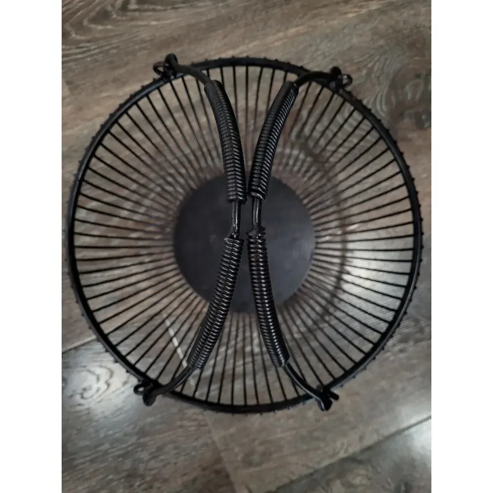 Heavy Duty Black‎ Metal Wire Fruit Bowl with Handles